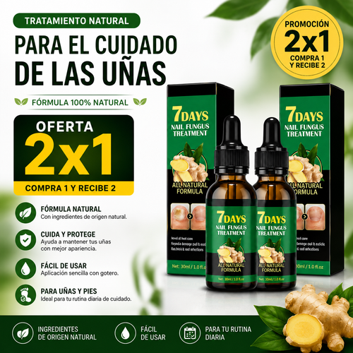 Tratamiento Natural para el Cuidado de las Uñas 7Days | Promoción 2x1