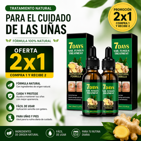 Tratamiento Natural para el Cuidado de las Uñas 7Days | Promoción 2x1